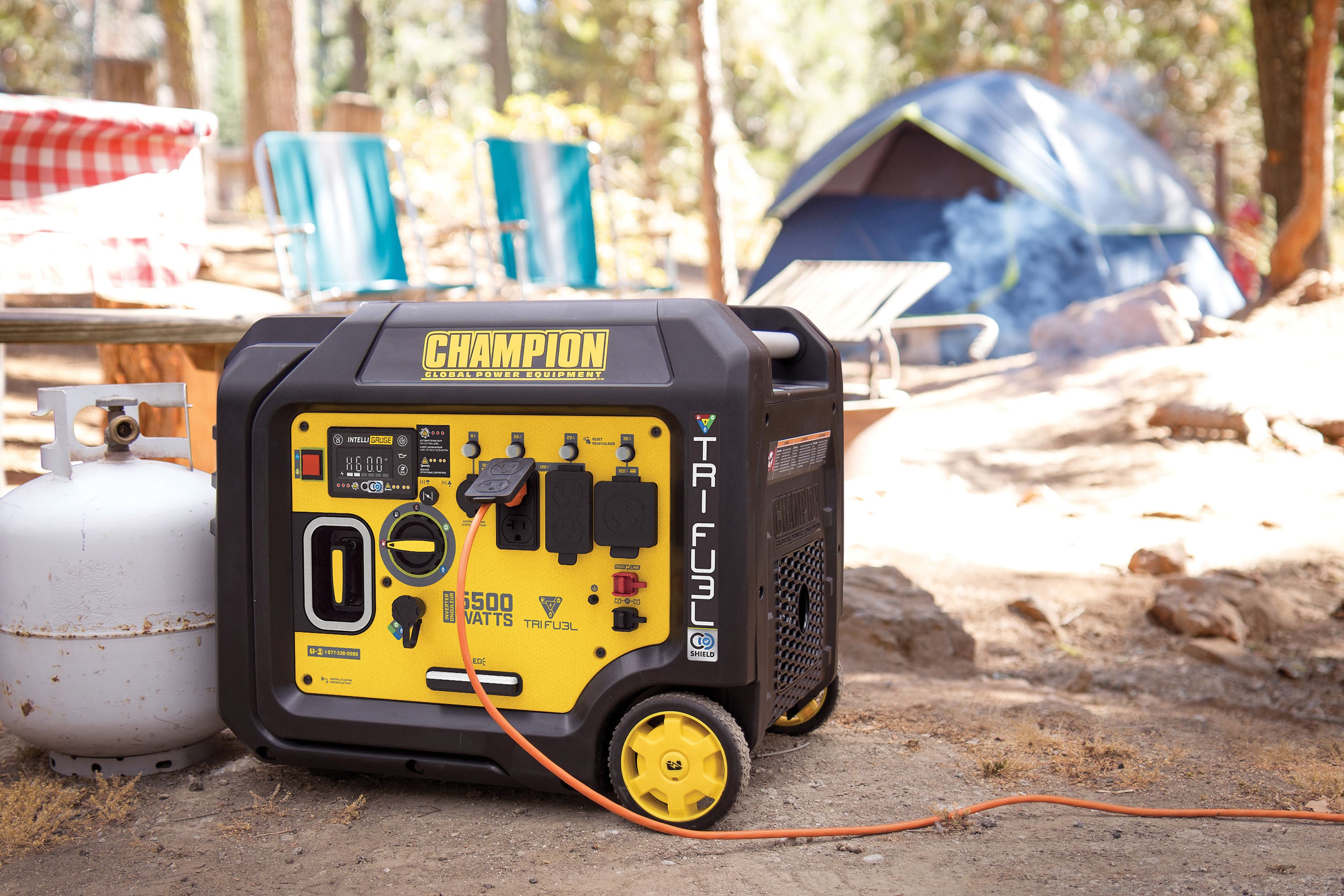 Панель керування генератора CHAMPION C5500iES Tri Fuel
